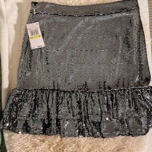 Michael Kors  NEW Sparkle Ruffle Skirt